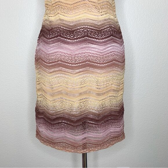 Free People Size 12 All You Ever Wanted Crochet Ombre Bodycon Dress - Picture 11 of 15
